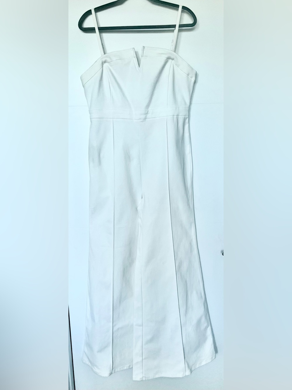 Flying Tomato White Wide-Leg Jumpsuit Strappy V-Notch XL NWOT